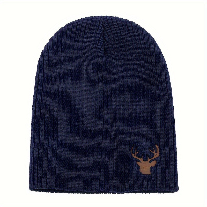 Deer Pattern Knitted Hat Warm Beanie Hat