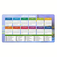 Colorful Calendar Large Mouse Pad for Women, Non-Slip Rubber Mouse Pad