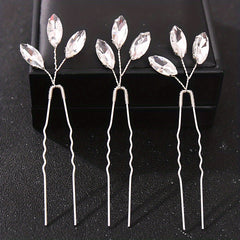 Crystal Faux Pearl Hairpin Wedding Hair Accessories Bridal Rhinestone Flower
