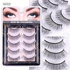 5 Pairs 6D Chemical Fiber False Eyelashes Natural Curling Reusable