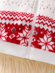 Snowflake Plush Coat for Girls - Warm & Stylish
