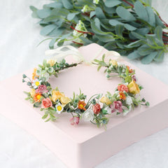 Rose Rattan Wreath Headband Sweet Hair Accessories