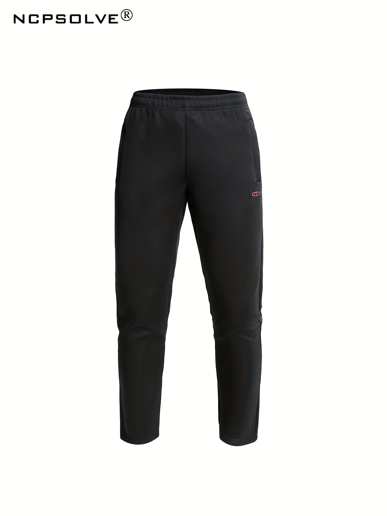 Men's Sports Suit Solid Stand Collar Zip Up Jacket & Stretch Elastic Waist Pants