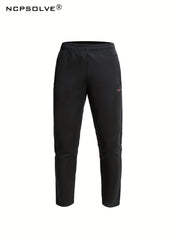 Men's Sports Suit Solid Stand Collar Zip Up Jacket & Stretch Elastic Waist Pants