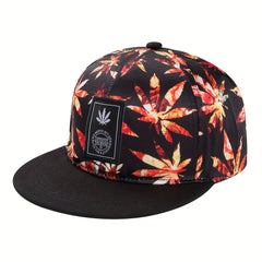 Leaf Print Baseball Cap Sun Screen Hat Unisex