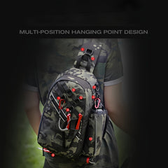 Waterproof Fishing Tackle Storage Bag Sling Backpack