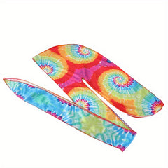 Tie Dyed Thick Silky Durag Floral Print Wave Cap