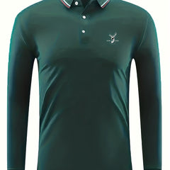 Deer Print Men's Lightweight Polo Shirt