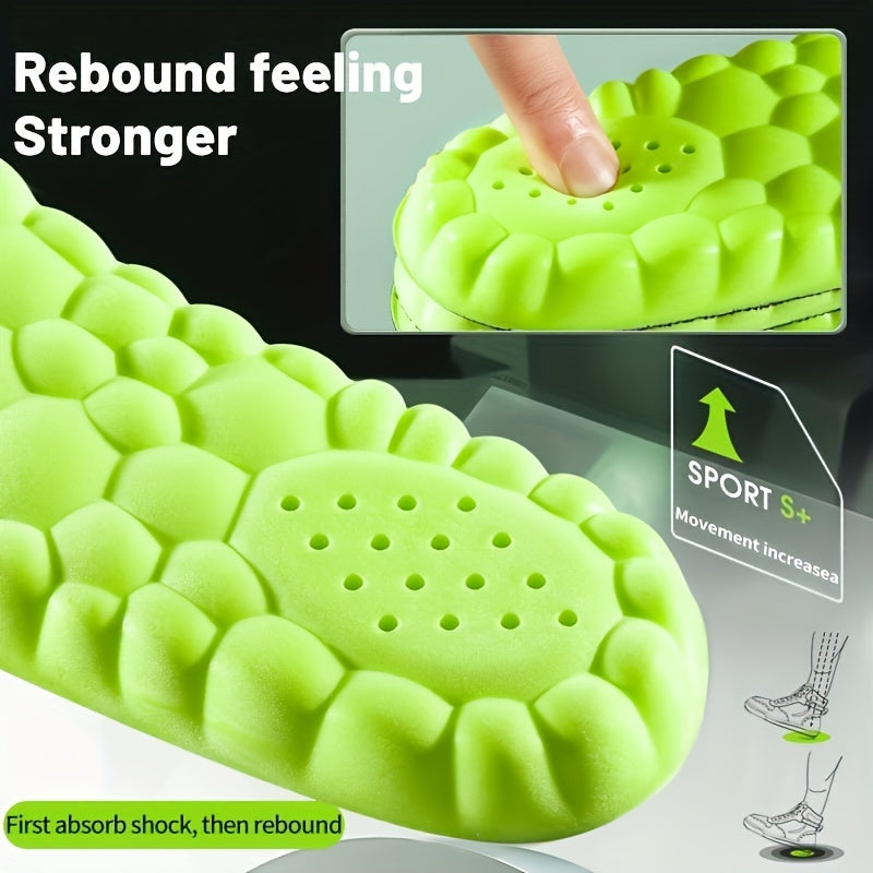 4D Massage Sports Insoles High Elastic Deodorant Comfortable Running