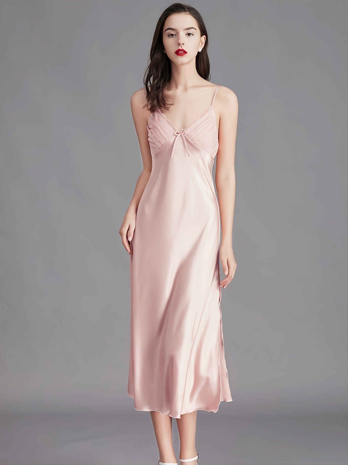 Satin Cami Night Dress - Women's Sleepwear