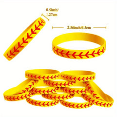 15 Pcs Rubber Wristband Sports Silicone Bracelets