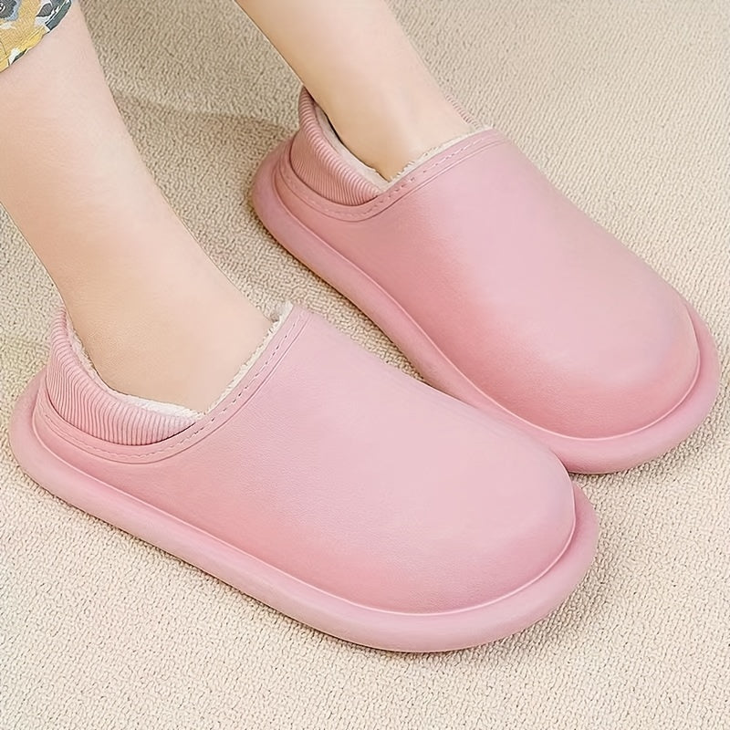 Women's Soft Plush Lined Home Slippers Warm Indoor Shoes