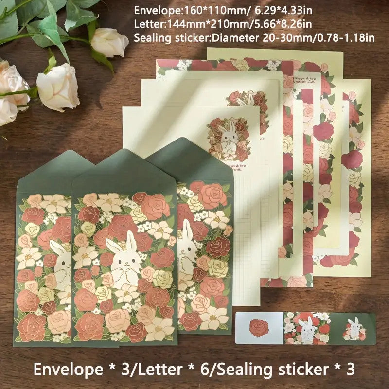 12pcs Flower Theme Envelope Set for Weddings Father's Mother's Thanksgiving