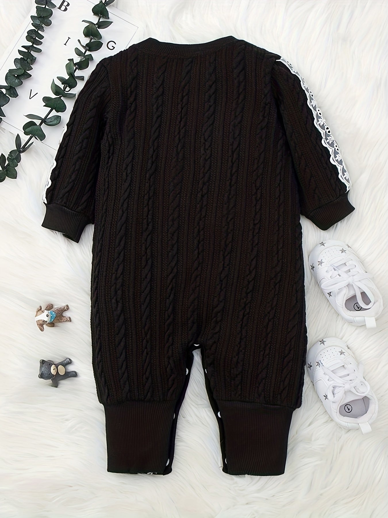 Newborn Baby Girl Cotton Knit Sweater Bodysuit