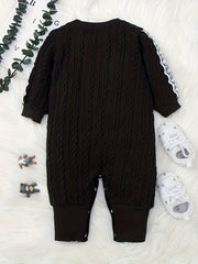 Newborn Baby Girl Cotton Knit Sweater Bodysuit