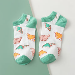 5 Pairs Ice Cream Ankle Socks Women's Stockings