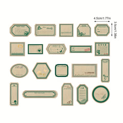 40pcs Retro Natural Adhesive Stickers Scrapbook Craft Bullet Journal Decals