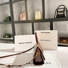 Vintage Split Tote Bag with Shoulder Strap - Large Capacity Women's Handbag