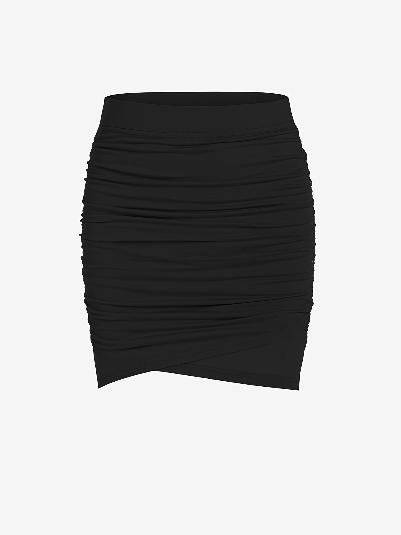 Casual Ruched Skirt High Waist Skirt Women's Clothing