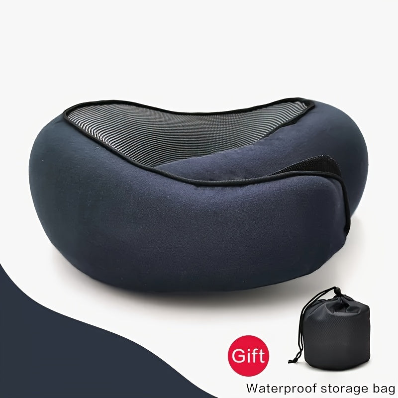 Memory Foam Travel Pillow Comfortable & Breathable Cover Machine Washable