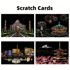2pcs Scratch Art Rainbow Scratch Paper Birthday Gift