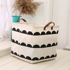Cotton Linen Waterproof Storage Basket with Handle