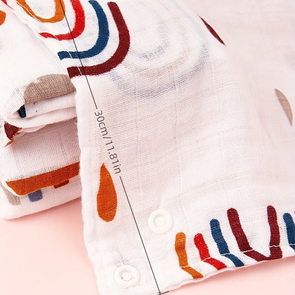 Cotton Gauze Bibs for Babies, Small Square Towel Triangle Bib
