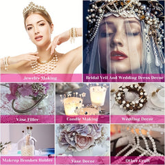 100pcs Mix Size Imitated Pearl Beads 4-8mm Pearls Accessories Women's Jewelry