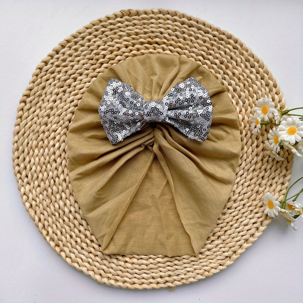 Soft Elastic Baby Girls Bowknot Turban Headband