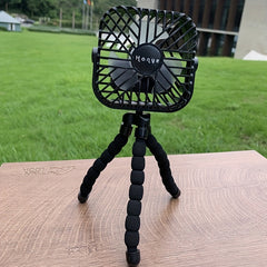 Square Fan USB Charging Portable Fan Octopus Mini Night Light Fan