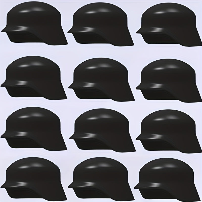12pcs Mini Building Block Character Warrior Helmets DIY Dressing Toys