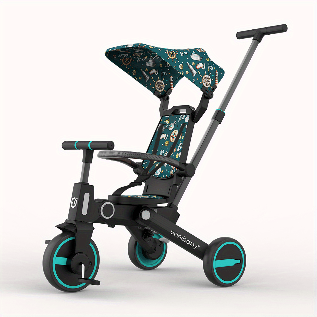 Portable 36 Months Tricycle for Kids with Detachable Awning