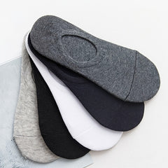 5 Pairs Women's No Show Socks Breathable & Non Slip Solid Boat Socks