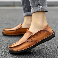 Men's Comfy Stitch Loafer Shoes Non-Slip Slip-On Driving Shoes