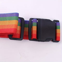 Rainbow Print Adjustable Luggage Strap Cross Belt Travel Essentials