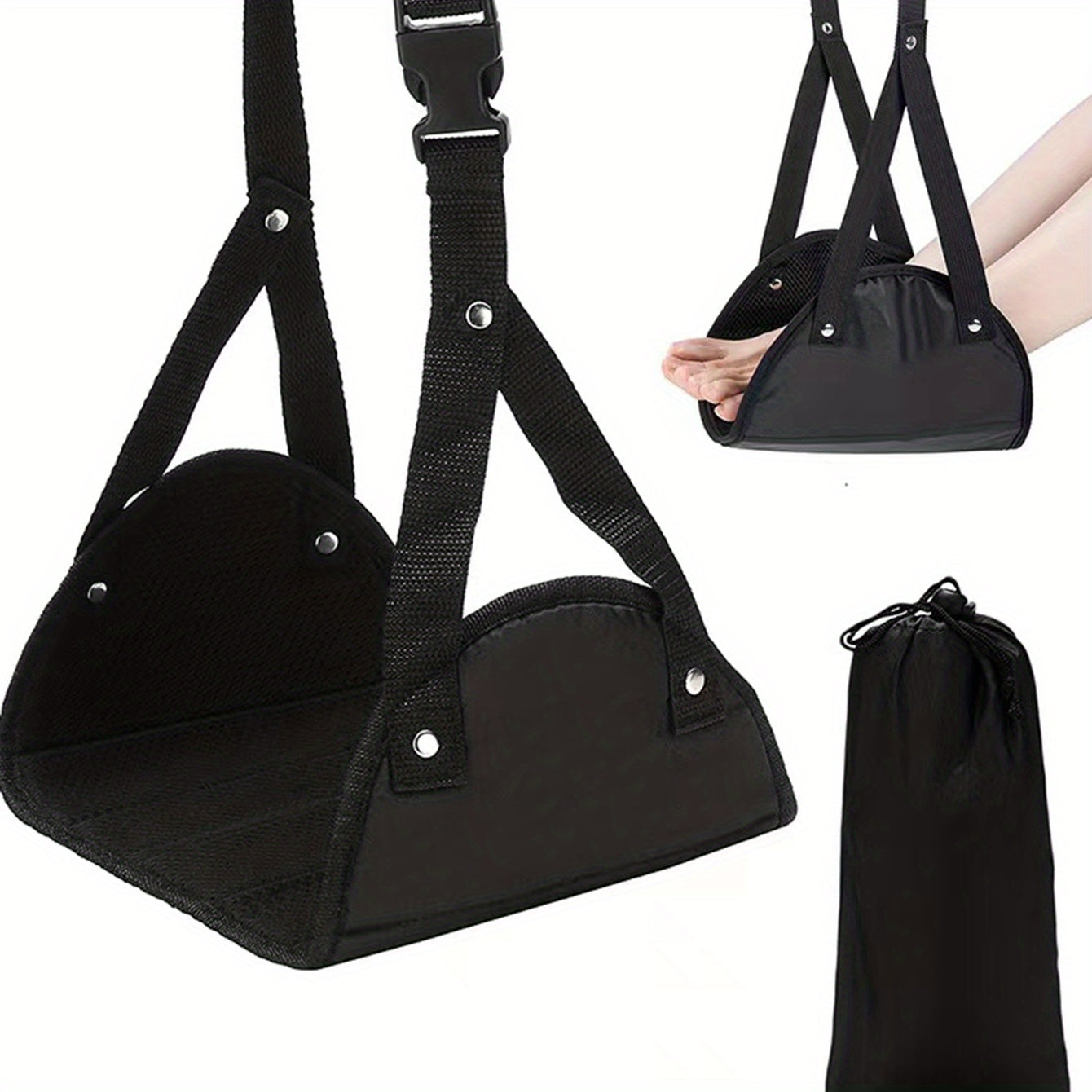 Travel Foot Rest Portable Airplane Foot Hammock Nylon Office Travel Accessories