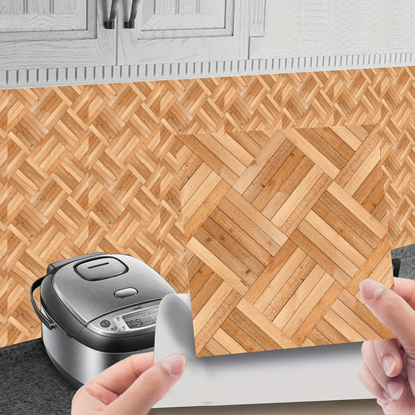 Dollhouse 3pcs Floor Tiles 3.93 Inches Wallpaper Tile Sticker
