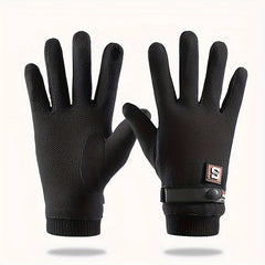 Velvet Thickened Warm Gloves Touch Screen Gloves For Cycling Running