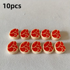 10pcs Mini Steak Beef Dollhouse Fairy Garden Decorations