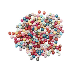 7mm Acrylic Letter Spacer Beads for Jewelry Making