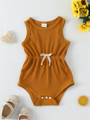 Baby Girl Cotton Sleeveless Romper