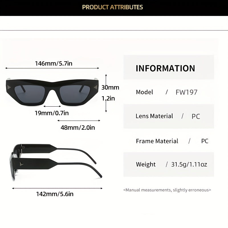 Men's Cat Eye Rivet Sunglasses