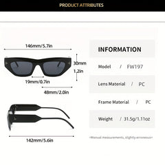 Men's Cat Eye Rivet Sunglasses