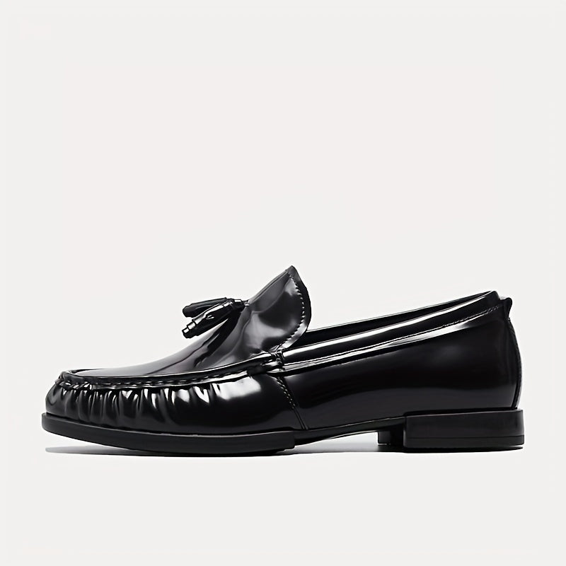 Men's Leather Loafer Shoes Lightweight Slip On Sneakers