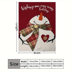 Christmas Snowman Scarf Pattern Blanket Soft and Warm Lightweight Throw Blanket