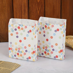 10pcs Colorful Dots Pattern Gift Bags 13x3.51x19cm