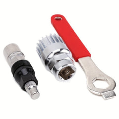3pcs Bicycle Repair Tool Set Axle Puller Crank Remover Wrench Garage Supplies
