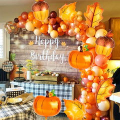 Thanksgiving Balloon Maple Leaf Mylar Balloons for Fall Home Decor