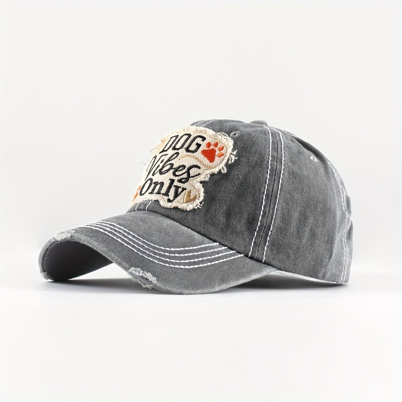 Embroidered Baseball Cap Washed Denim Sun Hat Male Peaked Cap