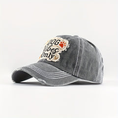 Embroidered Baseball Cap Washed Denim Sun Hat Male Peaked Cap